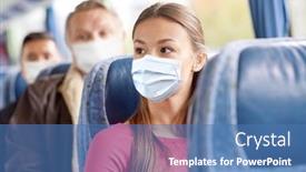  Presentation with health tourism - Presentation design consisting of tourism-health-and-people-concept background and a teal colored foreground