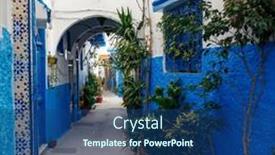  Presentation with tourism - Slides having tourism-in-morocco-beautiful-blue background and a ocean colored foreground