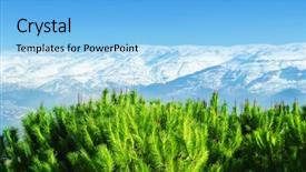  Presentation with green mountains - PPT layouts with lebanon - beautiful mountains landscape with green background and a light blue colored foreground