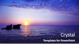  Presentation with beach rocks - Beautiful presentation featuring rocks in the blue backdrop and a navy blue colored foreground