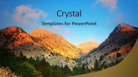  Presentation with peaceful - Beautiful theme featuring lebanon - mountains landscape valley peaceful sunset backdrop and a light blue colored foreground