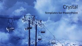  Presentation with mountain luxury resort - Cool new presentation with lebanon - photo chairlift on luxury ski backdrop and a light blue colored foreground