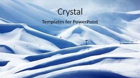  Presentation with snow mountain - Colorful slide set enhanced with attractive workmates beautiful young businesswoman and businessman laughing holding cups of coffee isolated on white backdrop and a white colored foreground