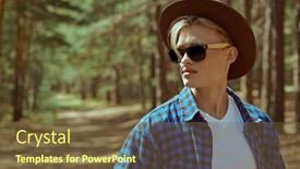  Presentation with tourism hiking - Presentation with tourism-nature-exploring-portrait background and a tawny brown colored foreground