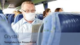  Presentation with health tourism - Beautiful theme featuring tourism-pandemic-and-health-care backdrop and a light blue colored foreground