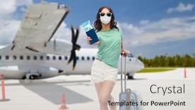  Presentation with medical tourism - Beautiful PPT layouts featuring tourism-pandemic-and-health-care backdrop and a lemonade colored foreground