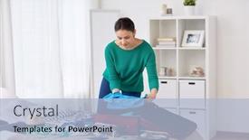  Presentation with tourism hotel - PPT theme with tourism-people-and-luggage-concept background and a light blue colored foreground