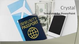  Presentation with health tourism - Amazing PPT layouts having tourism-safe-travel-and-health backdrop and a white colored foreground