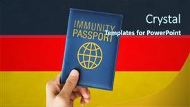  Presentation with health tourism - Colorful PPT theme enhanced with tourism-travel-and-health-care backdrop and a ocean colored foreground