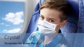  Presentation with medical tourism - Slide deck with tourism-travel-and-pandemic-concept background and a teal colored foreground