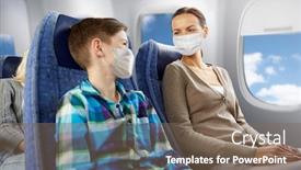  Presentation with medical tourism - Colorful PPT theme enhanced with tourism-travel-and-pandemic-concept backdrop and a violet colored foreground