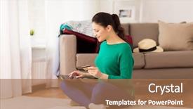  Presentation with payment - Colorful slide deck enhanced with tourism travel insurance payment backdrop and a coral colored foreground