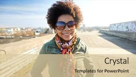  Presentation with foreign - Presentation design having foreign - tourism travel people international background and a lemonade colored foreground