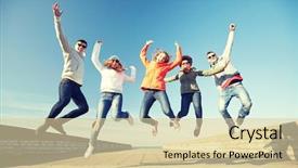  Presentation with travel friends - Slide deck consisting of jovenes - tourism travel people leisure background and a lemonade colored foreground