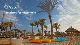  Presentation with tunisie - PPT layouts with tourism tunisie - kayaks and catamaran background and a  colored foreground