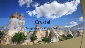  Presentation with tourism turkey - Slide deck consisting of tourism turkey - cappadocia background and a light blue colored foreground