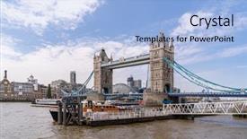  Presentation with tower of london - Amazing presentation theme having tourism uk - london tower bridge in london backdrop and a light blue colored foreground