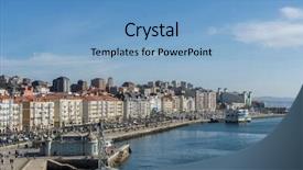  Presentation with tourism - Cool new slides with tourism view of the santander backdrop and a light blue colored foreground