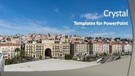  Presentation with tourism iran - PPT layouts with tourism view of the santander background and a teal colored foreground