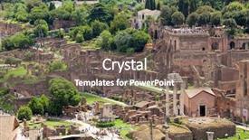  Presentation with rome italy - PPT layouts with tourism visitor centre - aerial view of the roman background and a  colored foreground
