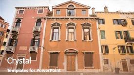  Presentation with venice - Beautiful presentation theme featuring tourism visitor centre - campo dei frari in venice backdrop and a coral colored foreground