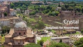  Presentation with rome italy - Colorful slides enhanced with tourism visitor centre - old ruins of the roman backdrop and a  colored foreground