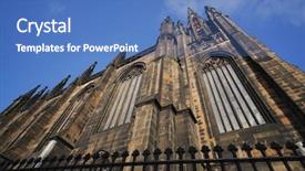  Presentation with royal - Cool new presentation theme with tourism visitor centre - st giles cathedral at royal backdrop and a  colored foreground