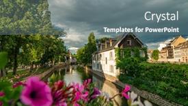  Presentation with bridges - Slide deck enhanced with tourist-area-petite-france background and a gray colored foreground