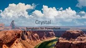  Presentation with arizona horseshoe bend colorado river - Presentation theme with tourist-at-horseshoe-bend background and a light blue colored foreground