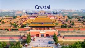  Presentation with forbidden city - Audience pleasing slide deck consisting of tourist attraction - beijing china forbidden city outer backdrop and a light blue colored foreground