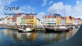  Presentation with colorful eye - Presentation theme having tourist attraction - fish eye view on colorful background and a light blue colored foreground