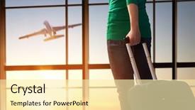  Presentation with beautiful young woman getting face - Amazing presentation theme having tourist attraction - young beautiful woman looks backdrop and a blonde colored foreground