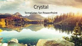  Presentation with calm - Colorful presentation design enhanced with tourist attraction beauty of earth backdrop and a lemonade colored foreground