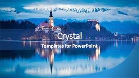  Presentation with fall lake - Amazing slides having tourist attraction bled town slovenia backdrop and a ocean colored foreground