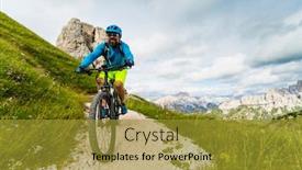  Presentation with cycling - PPT layouts featuring tourist-cycling-in-cortina-d background and a gold colored foreground