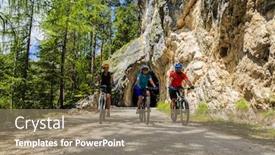  Presentation with blood flow vessel flowing - Beautiful presentation design featuring tourist cycling in cortina d'ampezzo stunning rocky mountains on the background family riding mtb enduro flow trail south tyrol province of italy dolomites backdrop and a coral colored foreground