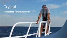  Presentation with divers - Audience pleasing slide deck consisting of tourist-from-kiev-on-divers backdrop and a teal colored foreground