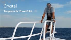  Presentation with divers - Colorful presentation theme enhanced with tourist-from-kiev-on-divers backdrop and a teal colored foreground