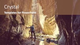  Presentation with tourist - PPT layouts enhanced with tourist-in-avakas-gorge-paphos background and a coral colored foreground