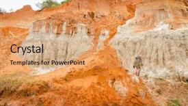  Presentation with stream - Slides having tourist in fairy stream canyon in mui ne vietnam background and a coral colored foreground