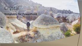  Presentation with cappadocia - PPT layouts consisting of tourist-in-famous-touristic-place background and a light gray colored foreground