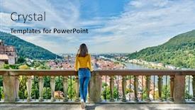  Presentation with tourism river philippines - Cool new slides with tourist-in-heidelberg-town backdrop and a light blue colored foreground