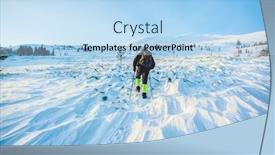  Presentation with despair - Beautiful slide deck featuring tourist-in-the-wild-snow backdrop and a light blue colored foreground