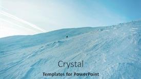  Presentation with despair - Amazing slide set having tourist-in-the-wild-snow backdrop and a light blue colored foreground