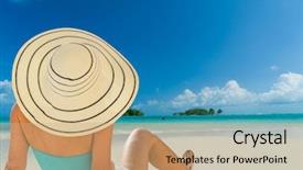  Presentation with classy - Presentation theme having tourist magazine - classy woman on the thai background and a  colored foreground