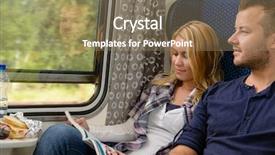  Presentation with black female - Slide set having tourist magazine - female tennis player with racket background and a coral colored foreground