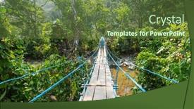  Presentation with suspension - Slides featuring tourist-on-the-suspension-bridge background and a tawny brown colored foreground