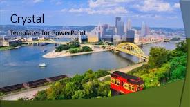  Presentation with pittsburgh - Amazing presentation theme having tourist places - pittsburgh pennsylvania usa downtown skyline backdrop and a light blue colored foreground