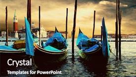  Presentation with romantic - Colorful PPT theme enhanced with tourist places - venice - travel romantic place backdrop and a black colored foreground