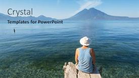  Presentation with guatemala - Presentation having tourist-relaxing-on-the-beautiful background and a light blue colored foreground
